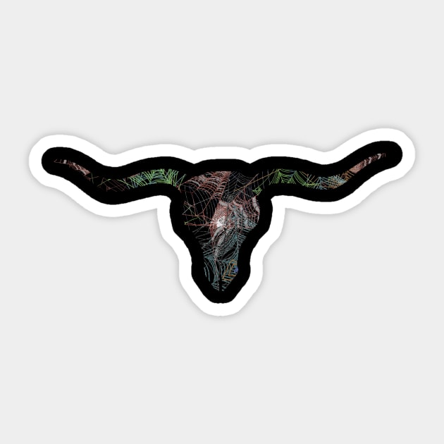 Web Head Longhorn v3.2 Sticker by AJ Leibengeist